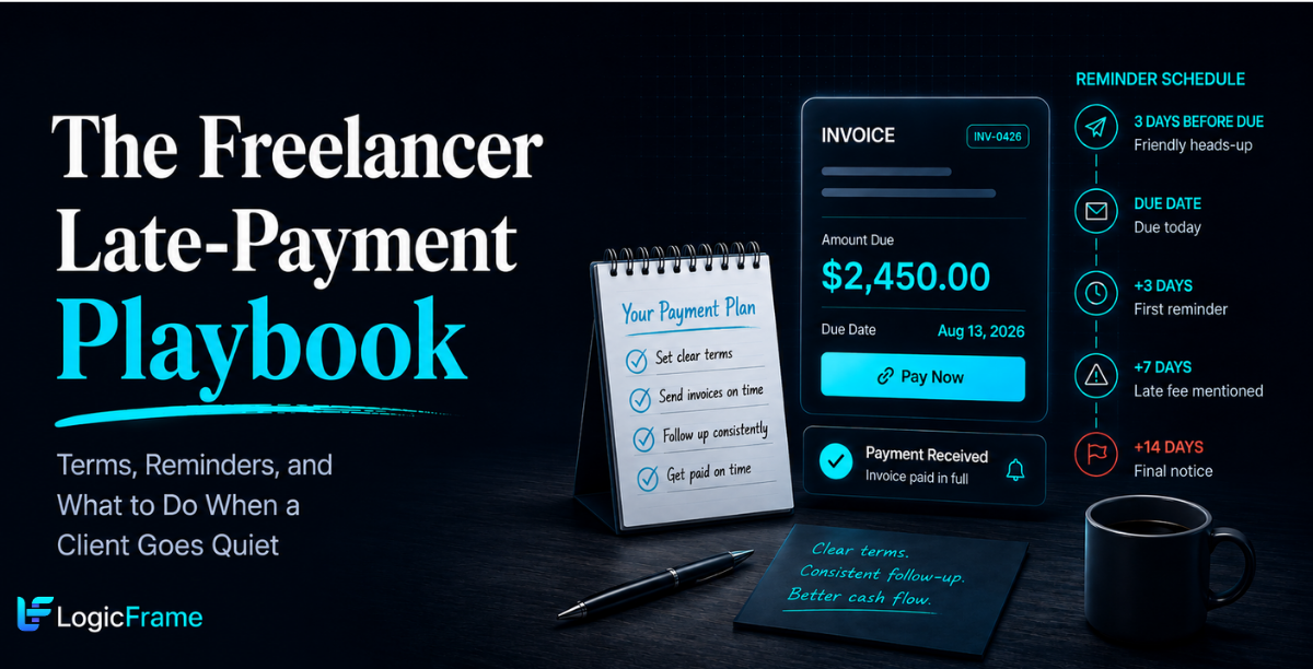The Freelancer Late-Payment Playbook: Terms, Reminders, and What to Do When a Client Goes Quiet